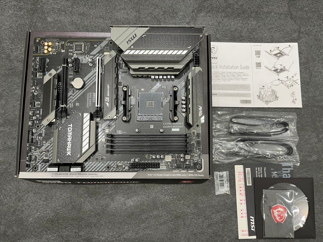 B550 TOMAHAWK, Ryzen7 5700X, メモリ32GBセット 【訳あり】MSI MAG