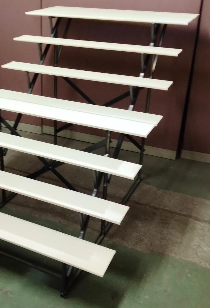 B18 雛人形用７段飾り ひな段 スチール台35号☆中古品 高さ約112cm