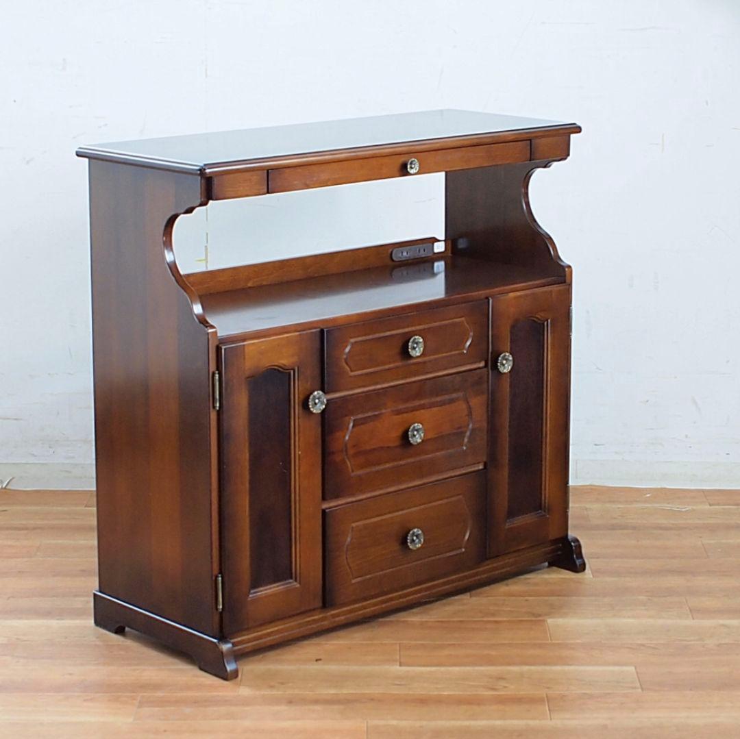 カリモク 電話台FAX台キャビネットコロニアル