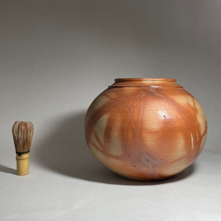 ◇備前 緋襷壺 『松井興之』作 岡山県重要無形文化財保持