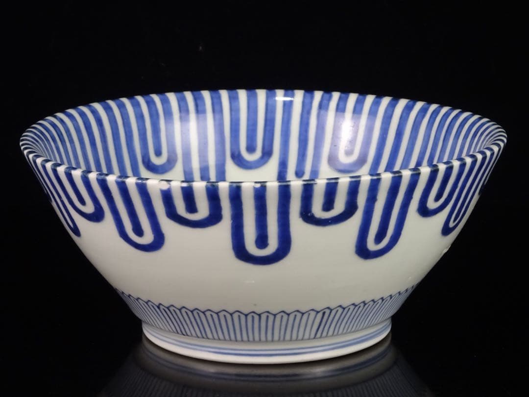 江戸時代 幕末 古伊万里 染付 龍文 鉢 大鉢 ボウル 盛鉢 丼 サラダ