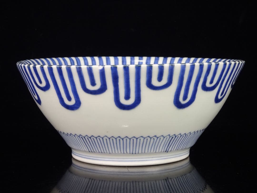 江戸時代 幕末 古伊万里 染付 龍文 鉢 大鉢 ボウル 盛鉢 丼 サラダ