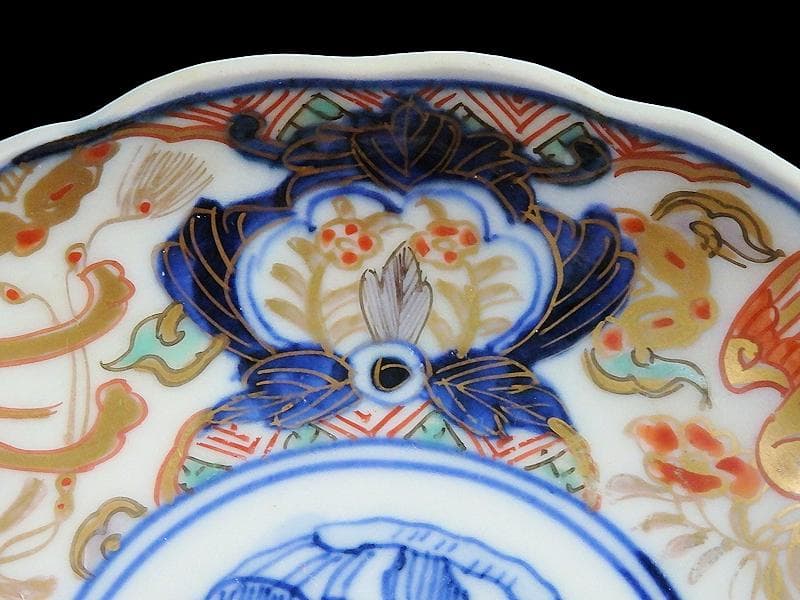 古伊万里 色絵 鳳凰に牡丹の図 4寸皿 5客 C381AS-CZc - メルカリ