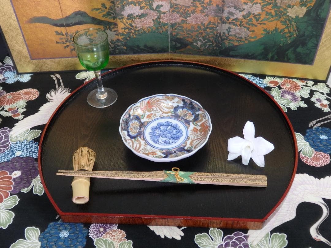 古伊万里 色絵 鳳凰に牡丹の図 4寸皿 5客 C381AS-CZc - yellows.co