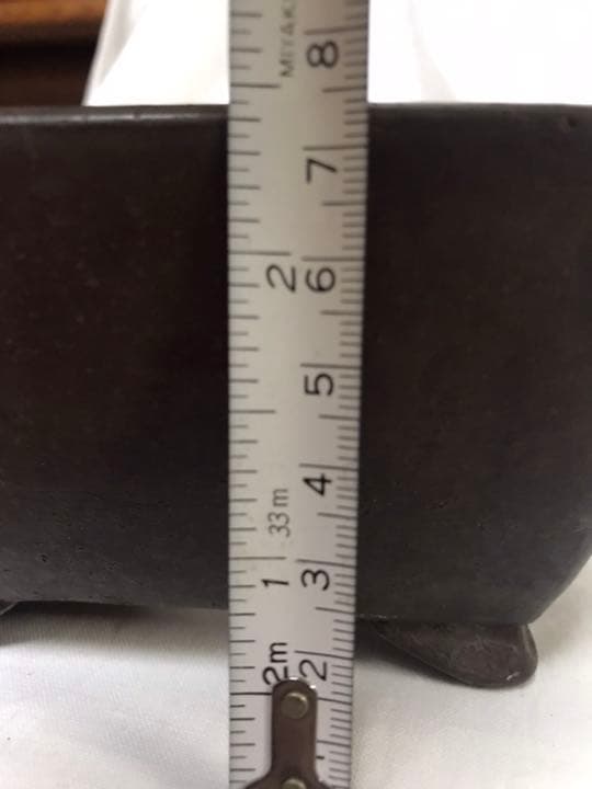 盆栽鉢 希少時代抜群常滑盆栽鉢佳山紫泥雲足正方鉢山