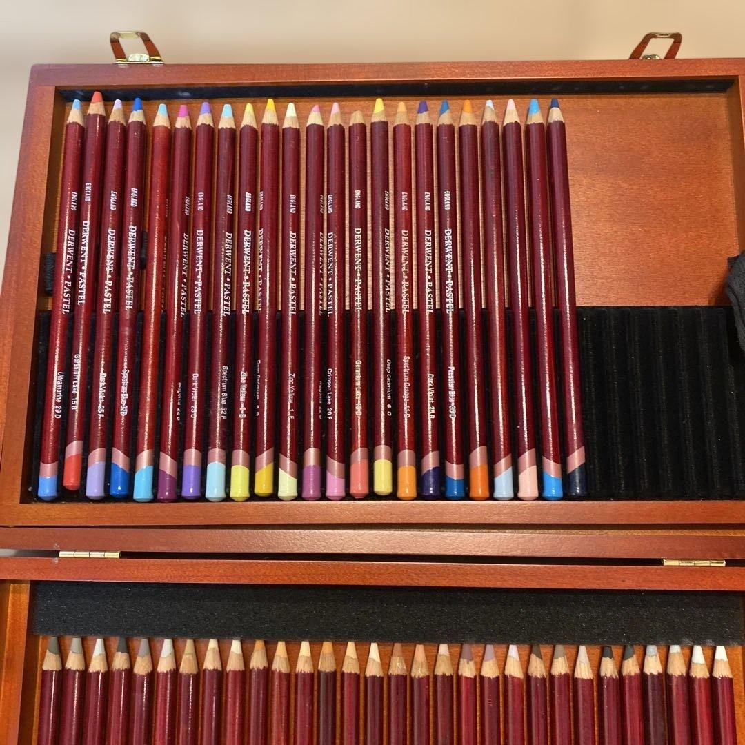 DERWENT ダーウェント 色鉛筆 90本 木箱入り　7本欠品