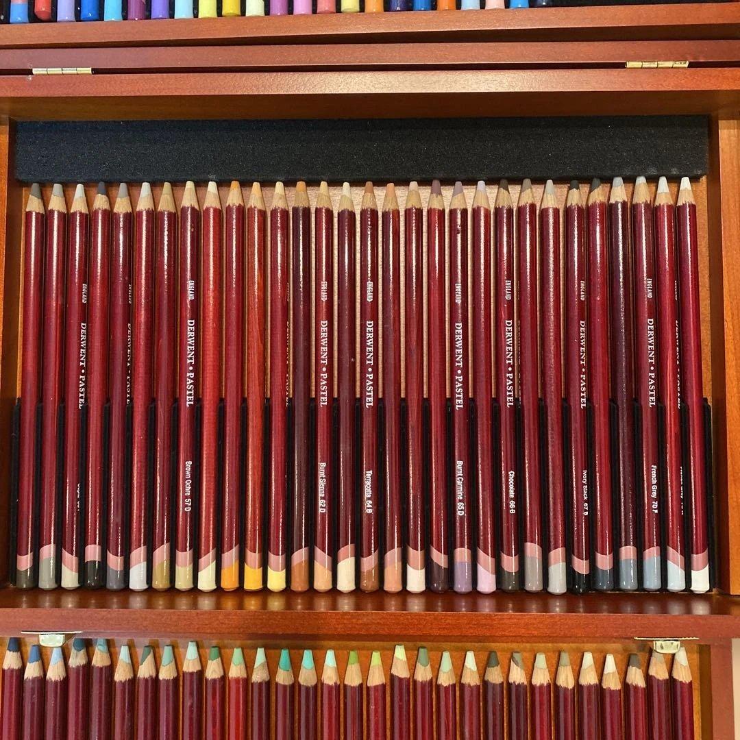 DERWENT ダーウェント 色鉛筆 90本 木箱入り　7本欠品