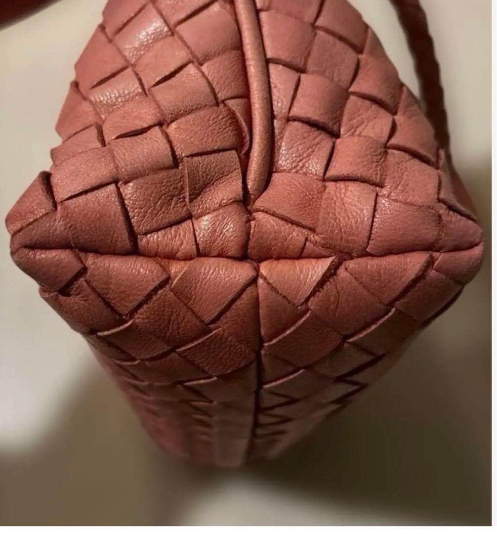 Bottega Veneta ピンク レザー ハンドバッグ