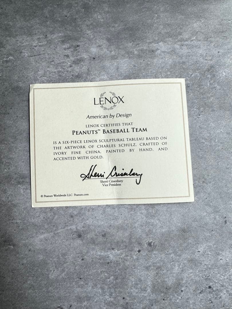 レノックス スヌーピー ベースボール ピーナッツギャング