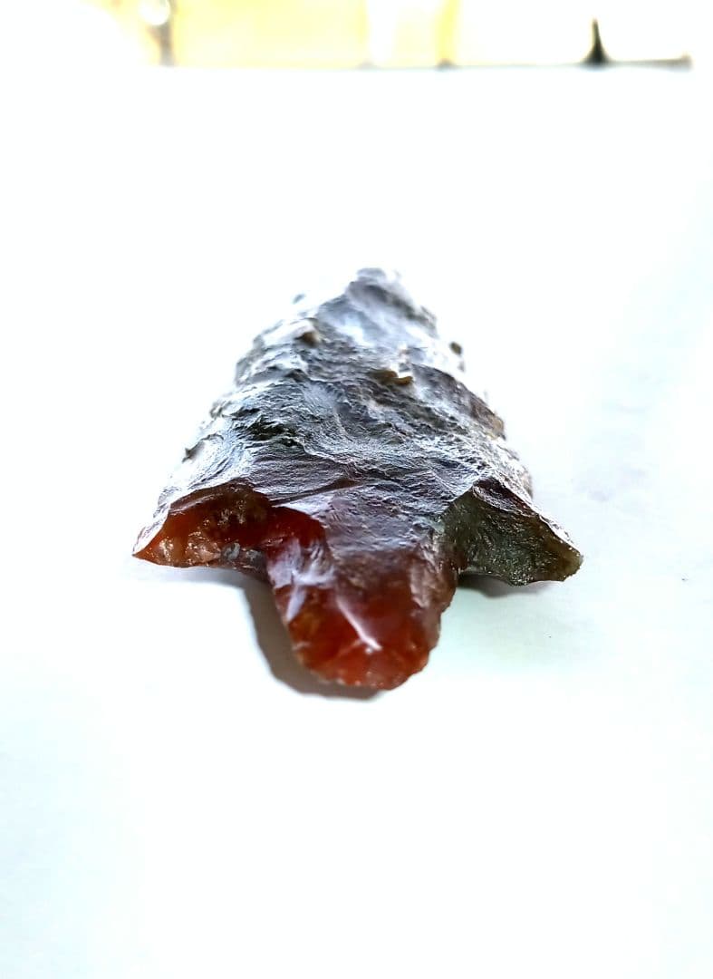 天然石 赤メノウ 石器 尖頭器 373 ❑ 模写 ❒