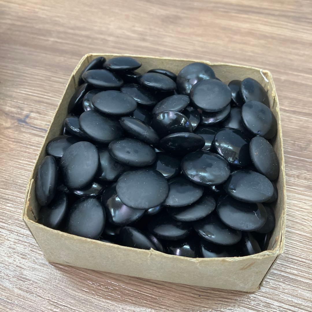 E-壁 昭和レトロ アンティーク 碁石 白黒セット 囲碁 道具 箱付き 練習用