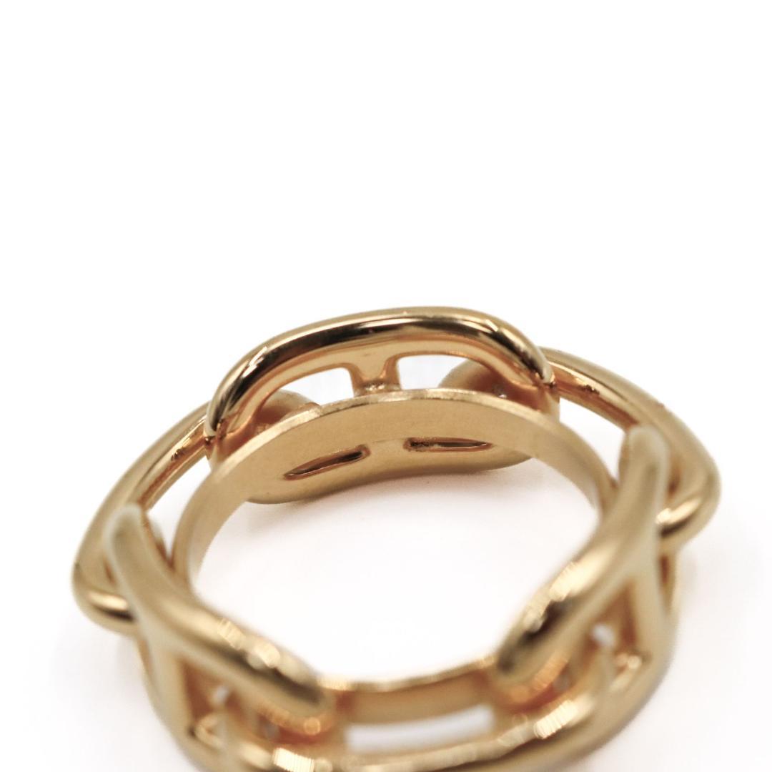 HERMES　エルメス　スカーフリング　ルカデ　シェーヌダンクル　ゴールド　カレ