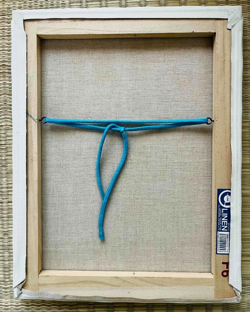 32×41㎝「雨を待つ木」油彩・原画・F6 フレームは付きません。