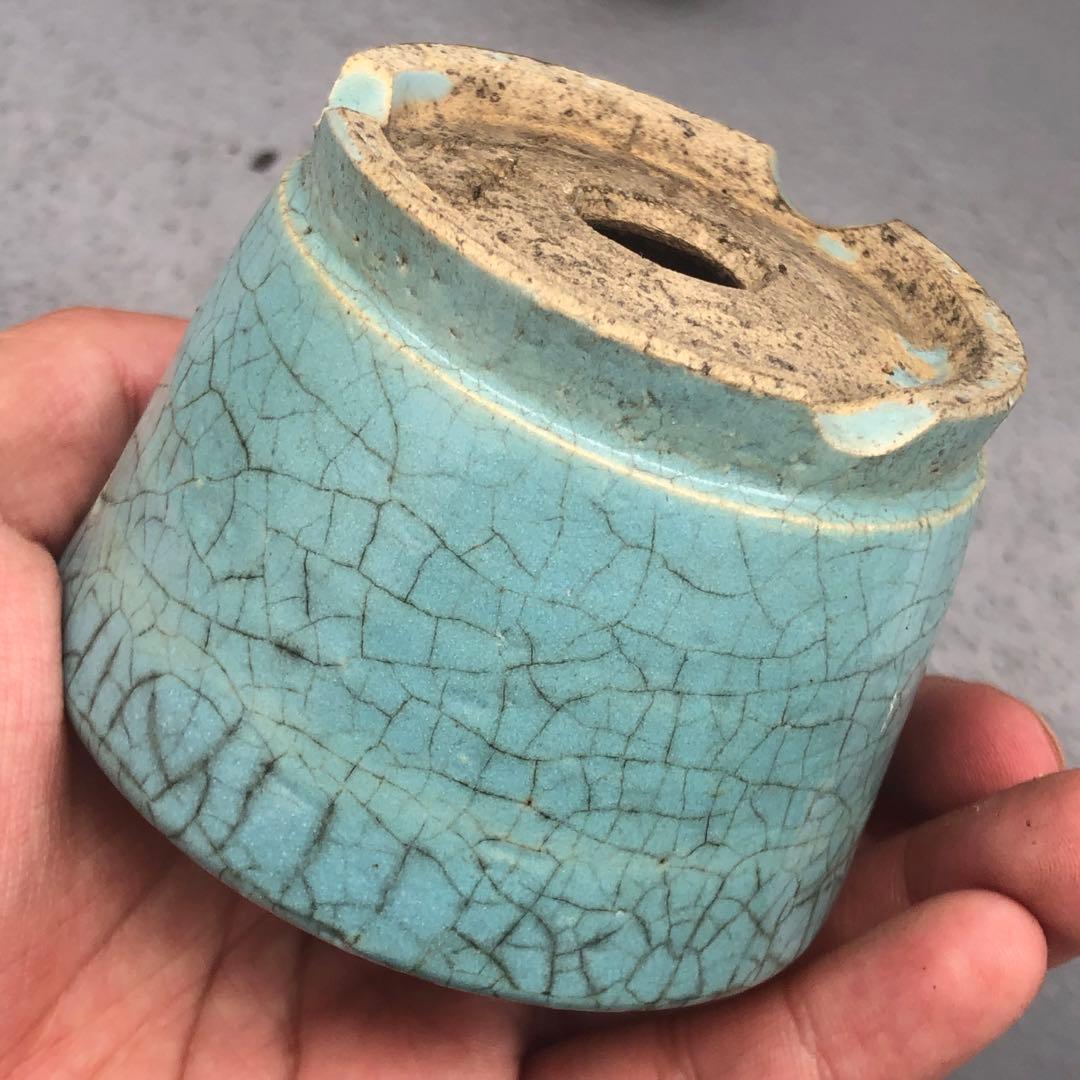 391.峯生 丸鉢3点 盆栽鉢 植木鉢 8*5.5cm