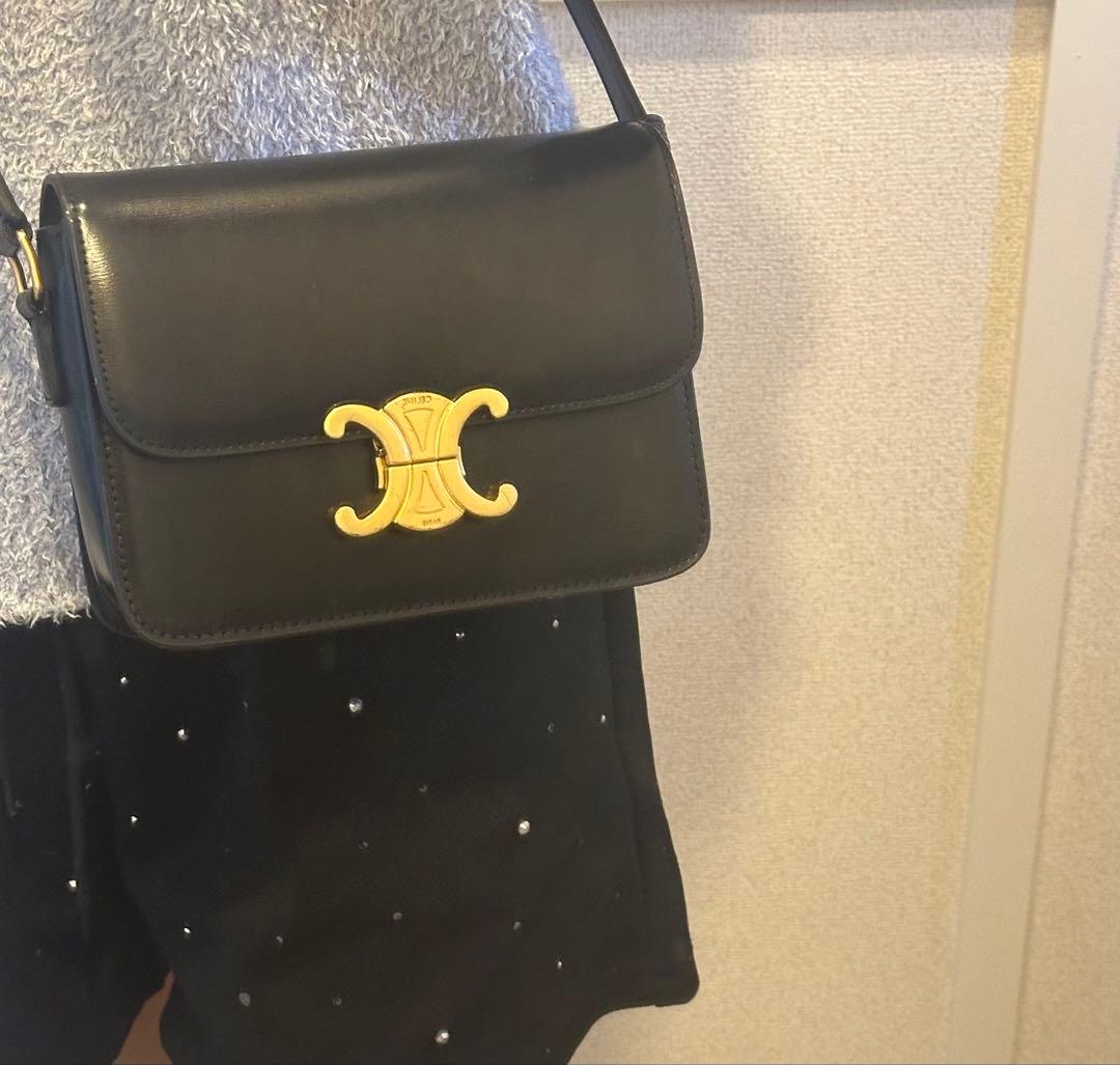 koro  CELINE ブラック ショルダーバッグ