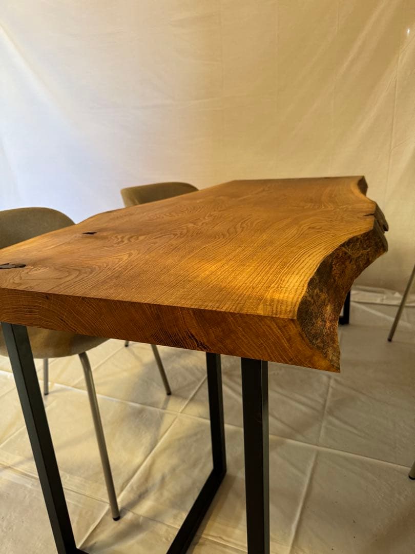 栗一枚板ダイニング 1710mm｜力強い木目の無垢天板