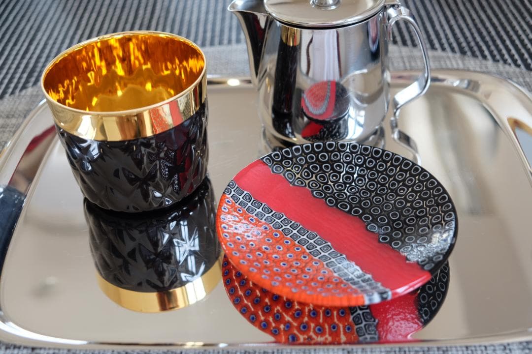 ベネチアンガラス ミルフィオリ プレート 検/モレッティ 皿 チェア