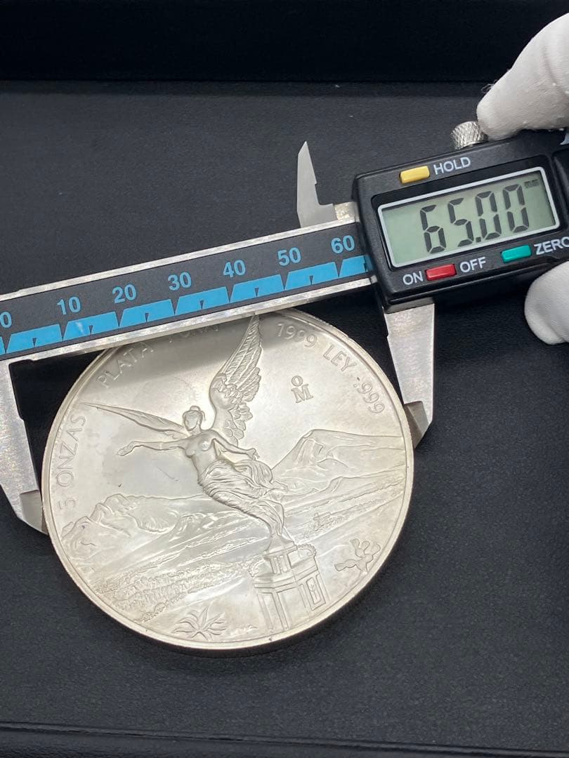 ニケ 勝利の女神】1999年 メキシコ リベルタード純銀 5オンス 大型 銀貨