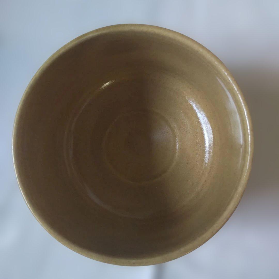 美濃 昌山窯 今井紀明 作 黄瀬戸 胴紐茶碗 共箱 共布 栞 茶碗