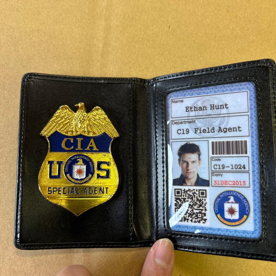 US CIA Special Agent Badges: Leather Case Holder for ID Cards
