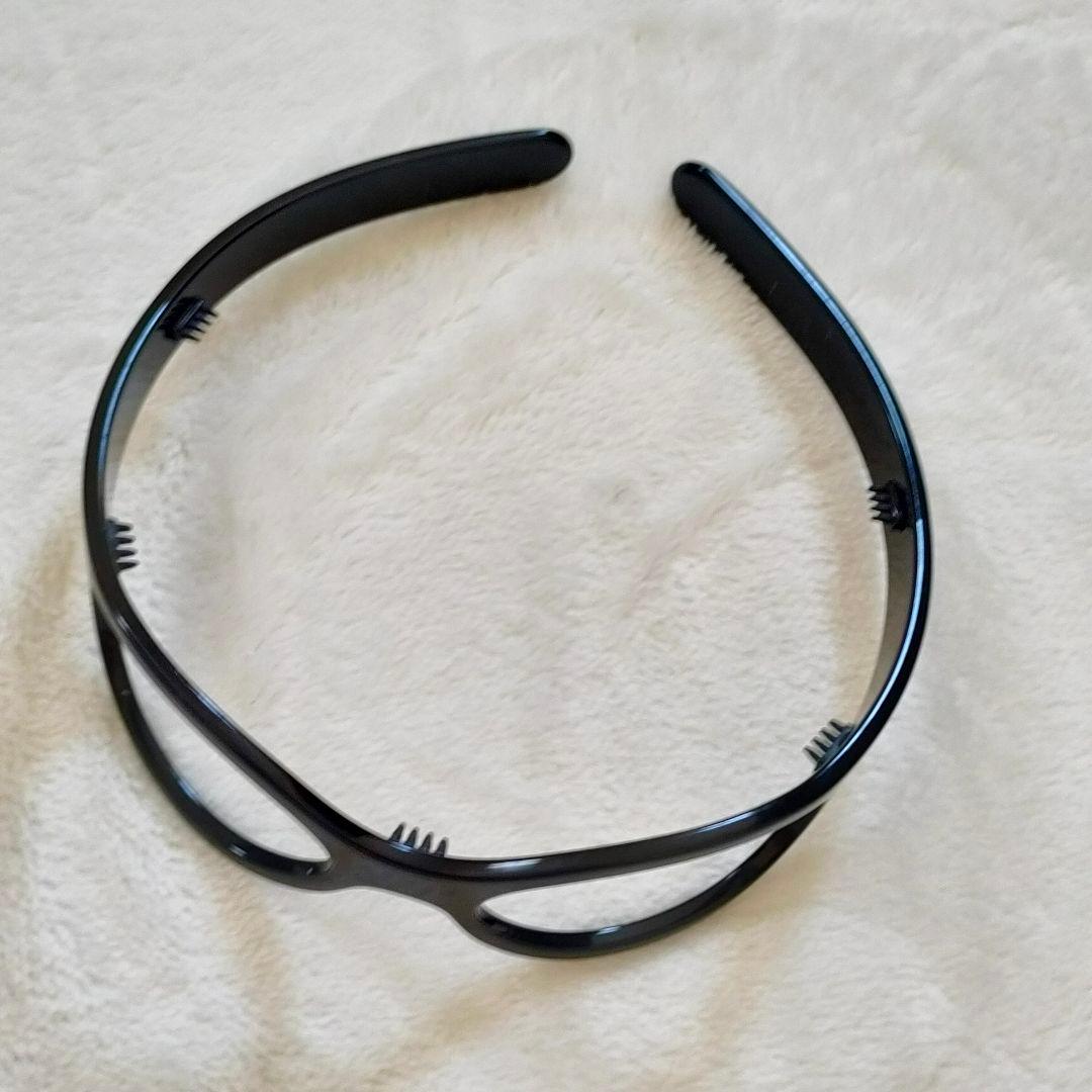 アレクサンドルドゥパリ カチューシャ ブラック メガネモチーフ キープバンド付き