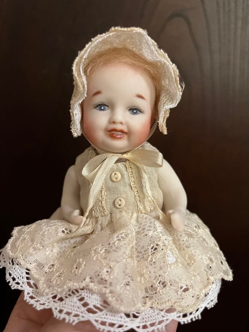 手の平サイズの赤ちゃん＆ミニベア オールビスクベイビー 13㎝ ビスク