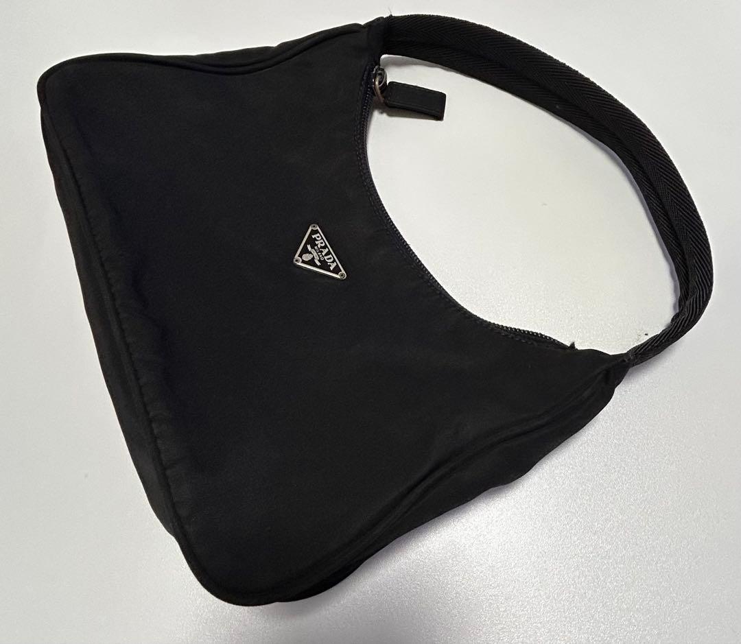 PRADA プラダ ナイロン ハンドバッグ ブラック 三角ロゴ バッグ 正規品