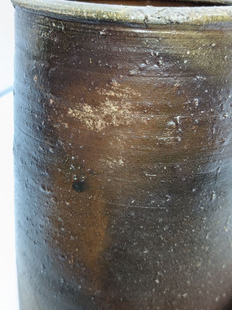 西川政美 備前焼 花入 政彦識箱 花器 花瓶 フラワーベース 華道具 花生