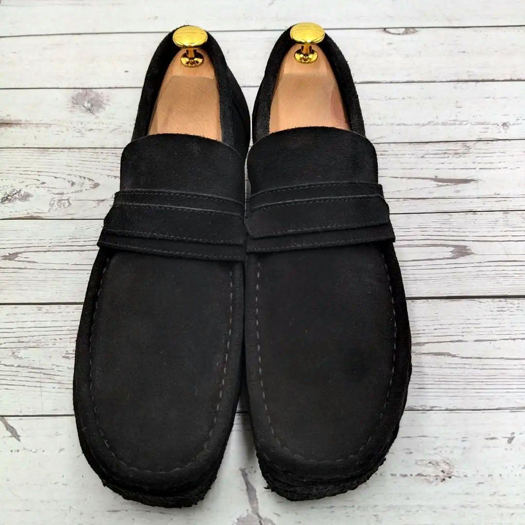 未使用級　Clarks　クラークス　27.5　ワラビー ローファー　黒