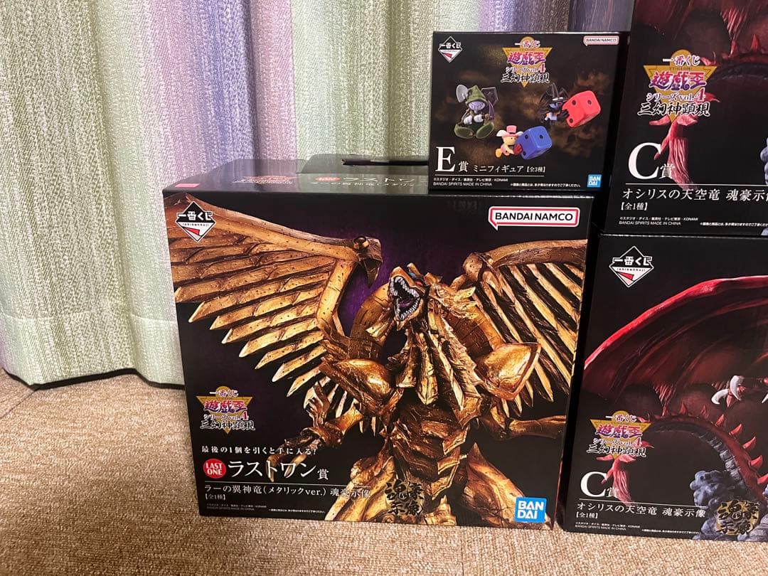 遊戯王　一番くじ　三幻神顕現　魂豪示像　 未開封フィギュアセット