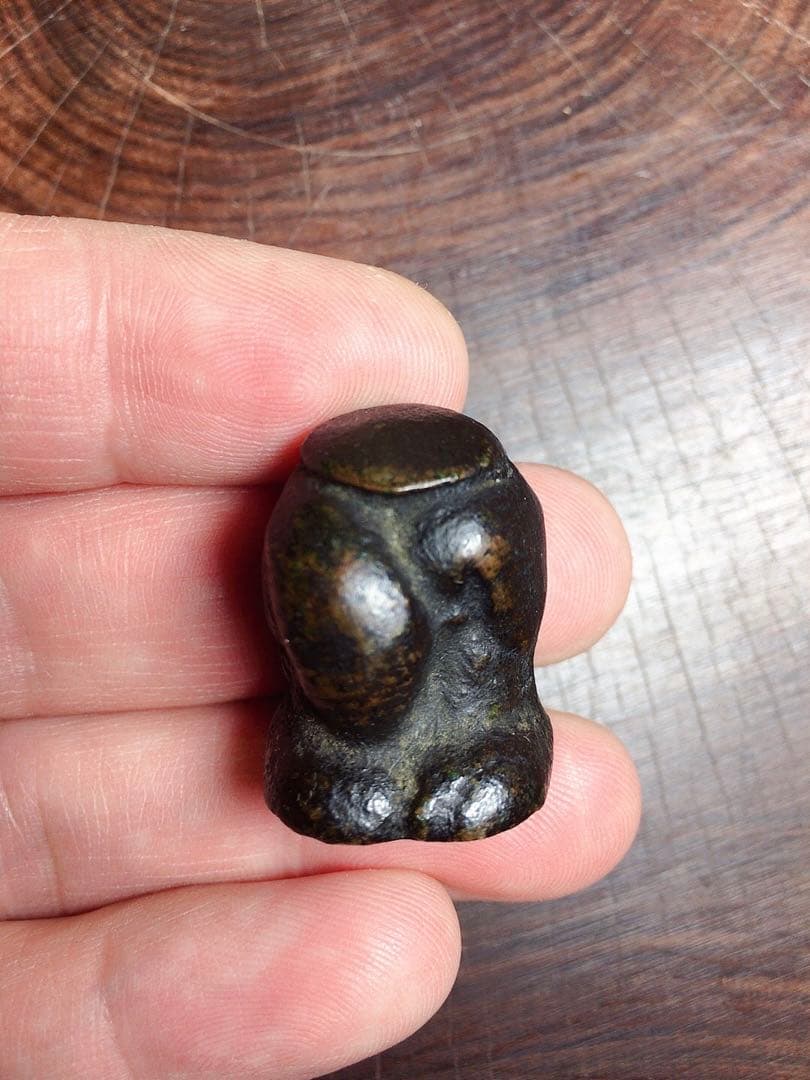 時代 古銅 大黒天 置物 高さ約2.5㎝ 約47g 骨董 大黒天 置物 縁起物
