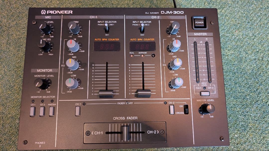 【ほぼ新品】Pioneer DJM-300 DJミキサー【動作確認済】 DJM-300 (archived) 2-channel performance mixer (black) - Pioneer DJ