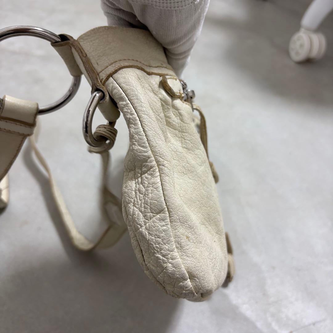 バッグ 00s miumiu archive leather shoulder bag