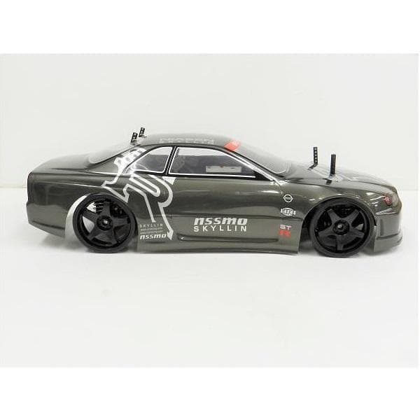 ターボ機能付 1/10 ドリフトラジコン GR002 ガンメタ スペアボディー付