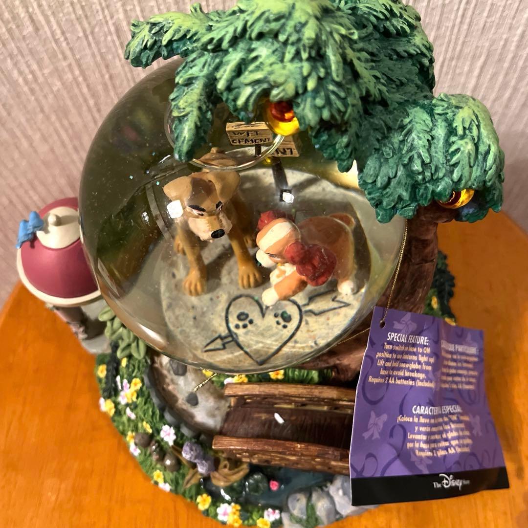 ディズニーストア わんわん物語Lady&Trumpスノーグローブ オルゴール