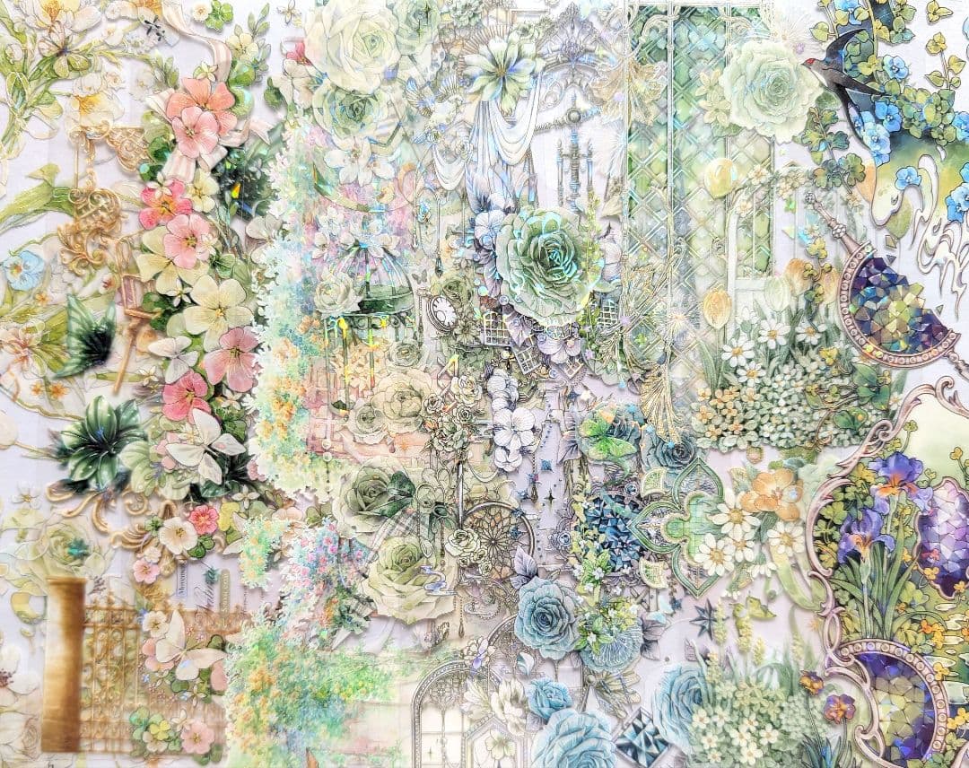 海外マステ 切り売りセット お裾分け No.100 装飾 人物 花柄