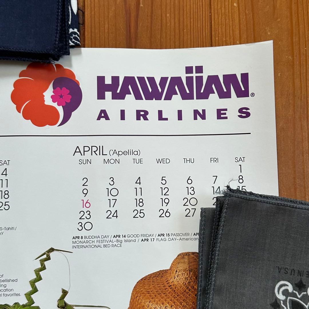 95年旧ロゴHAWAIIAN AIRハワイアン航空オリジナルカレンダーポスター3