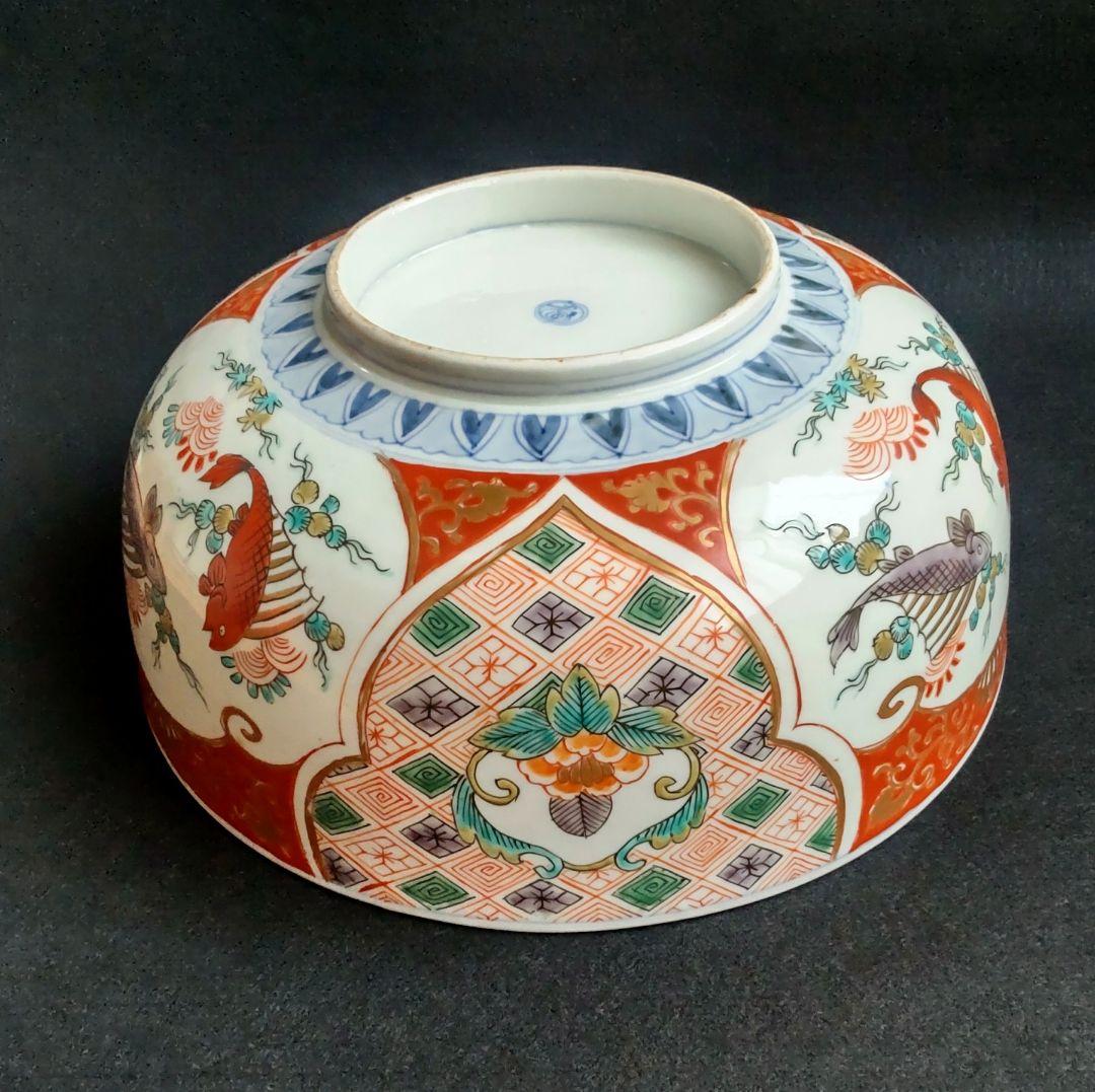 古伊万里　色絵　大鉢　鮎