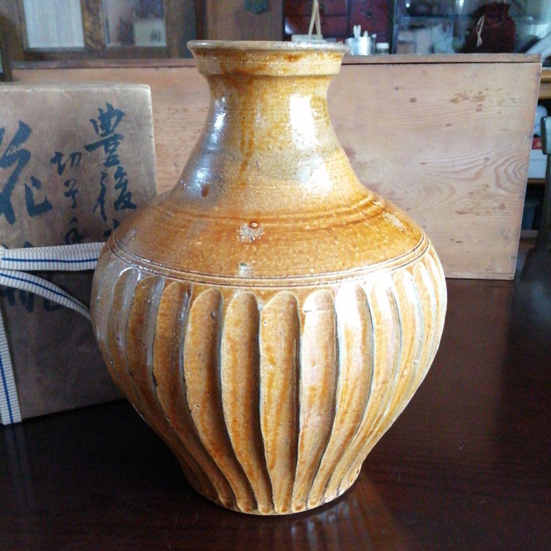 古小鹿田焼 切子手花瓶 25cm 江戸中期〜後期 小鹿田焼と