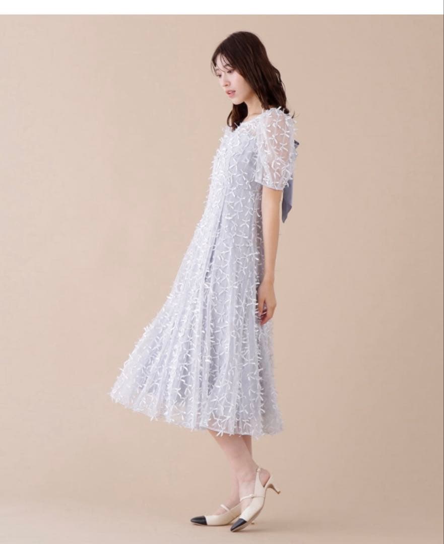 値下げ中リボンチュールフレアーワンピース JILL by JILL STUART