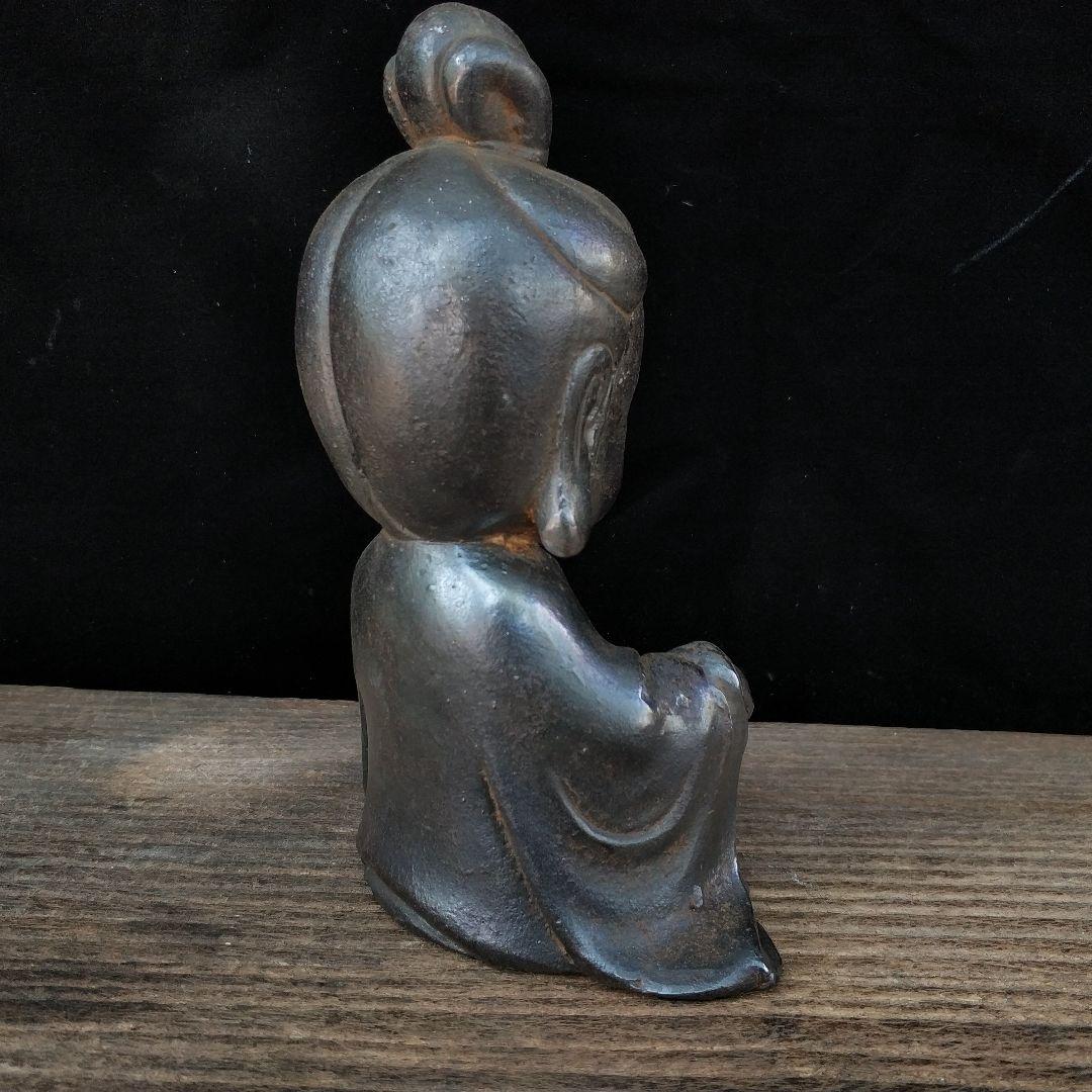 鉄器 鉄仏 仏教美術 Q版観音菩薩小仏像 工芸品 美術品 置物