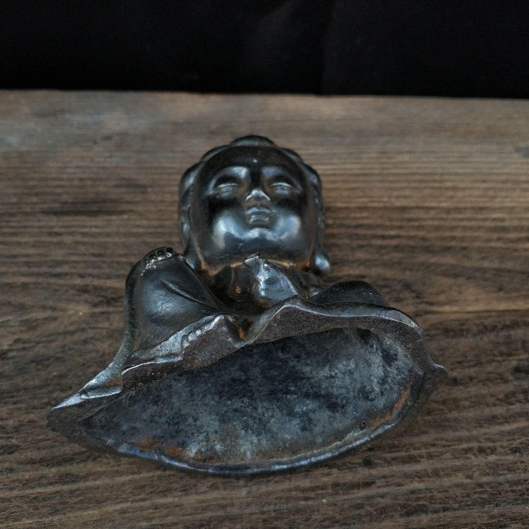 鉄器 鉄仏 仏教美術 Q版観音菩薩小仏像 工芸品 美術品 置物
