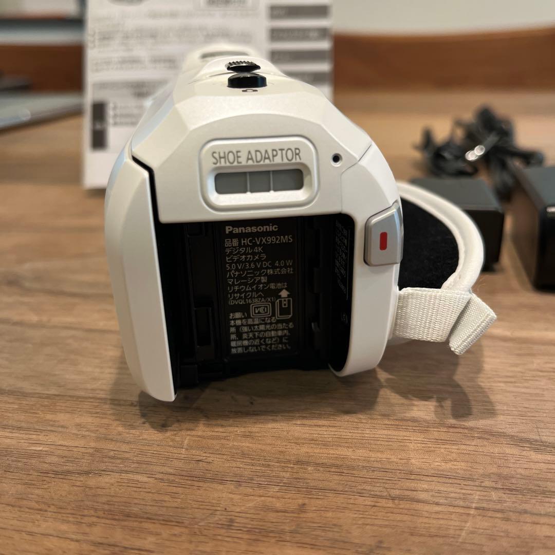 Panasonic 4Kビデオカメラ HC-VX992MS-W 白　ハンディカム
