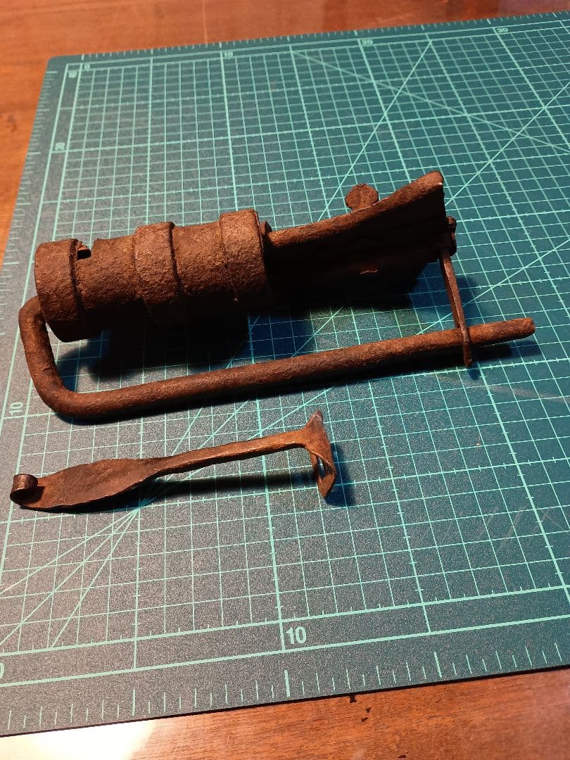 鉄製 海老錠 ２枚バネ