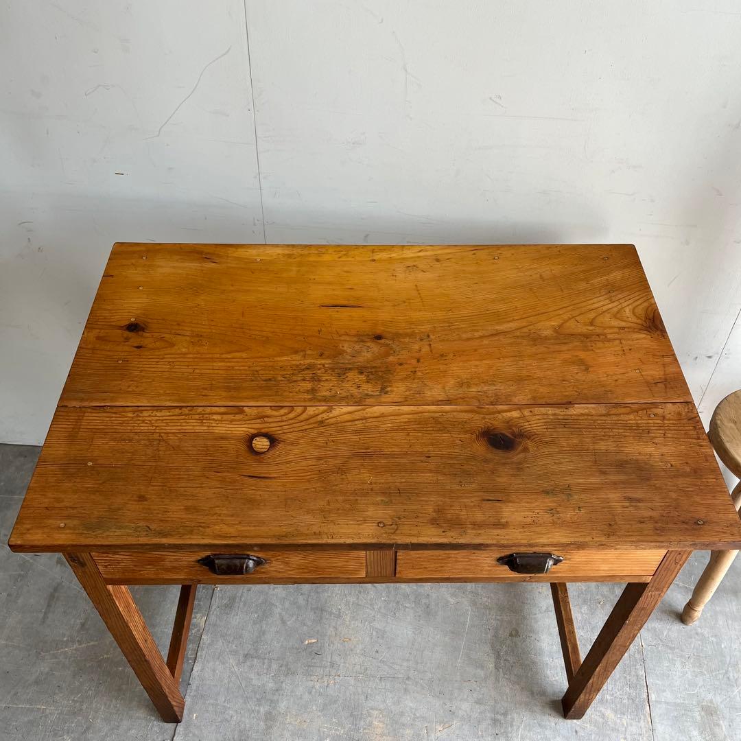 アンティーク 平机 テーブル 無垢材 デスク z485