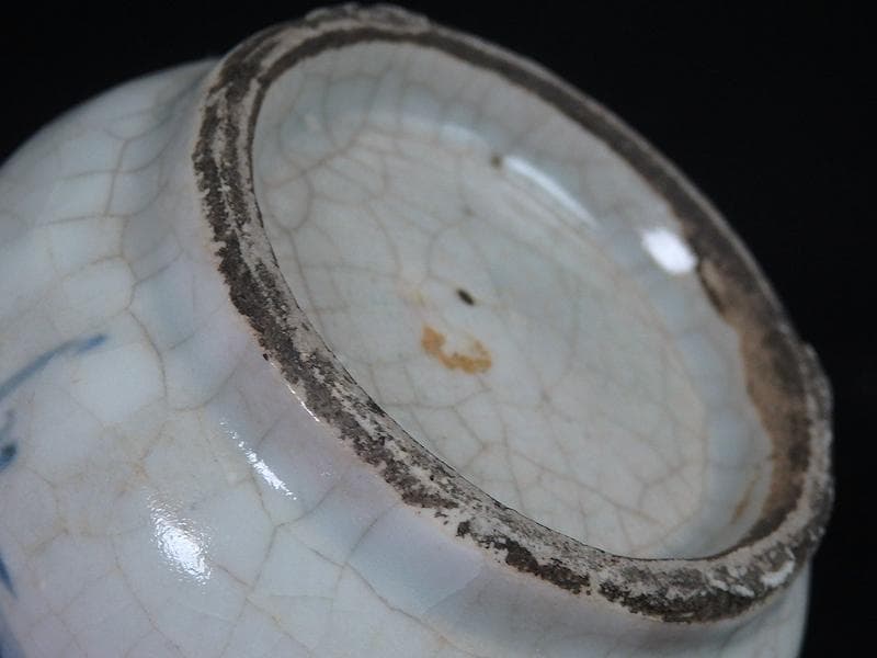 古伊万里　染付　油壷　E413AS-CHg