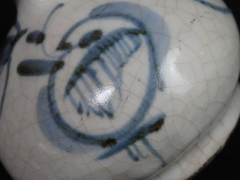 古伊万里　染付　油壷　E413AS-CHg