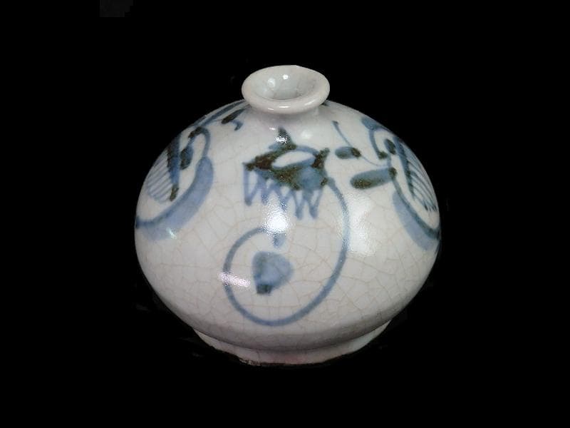 古伊万里　染付　油壷　E413AS-CHg