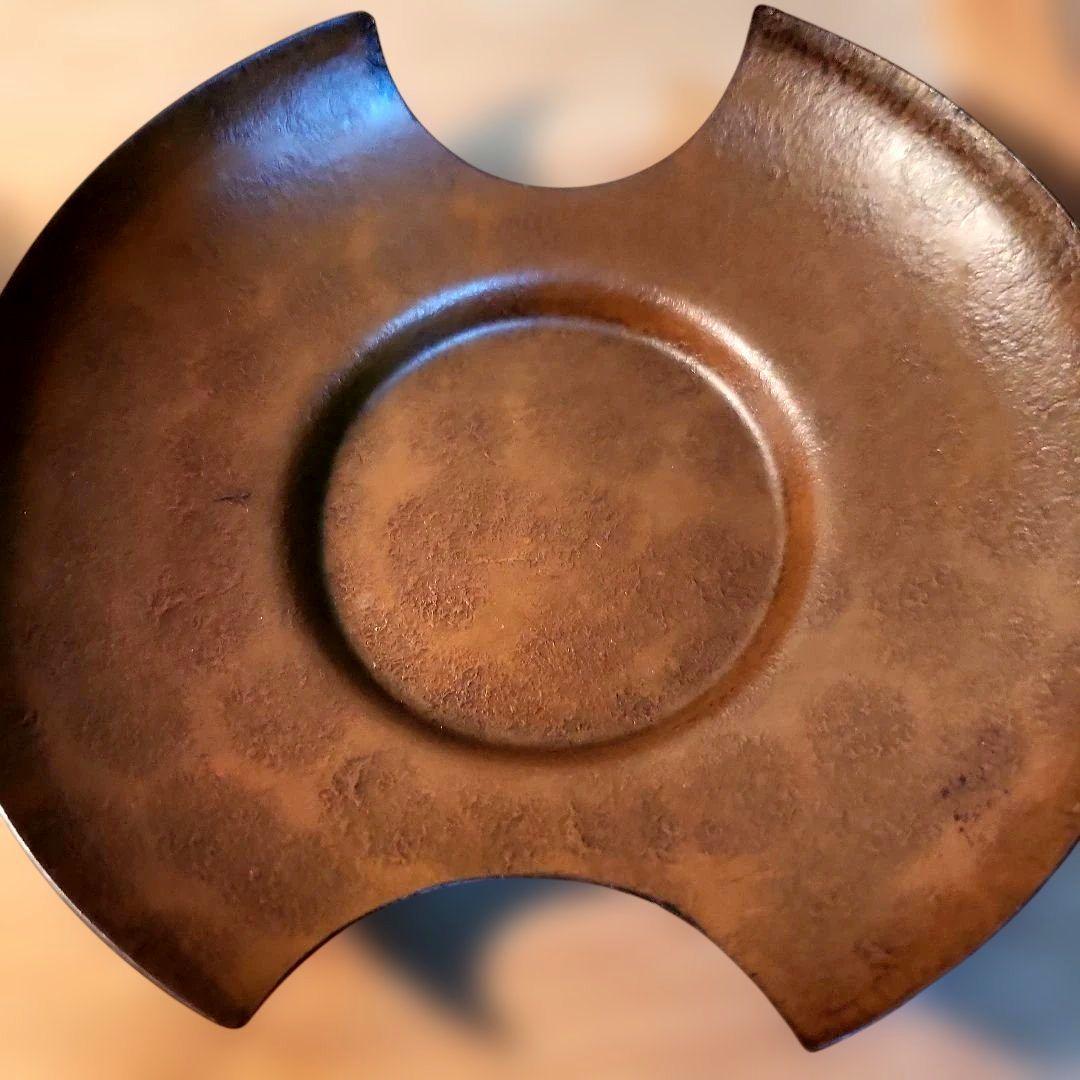 茶托 黄銅托子 大阪尚美堂造 5客 銅製 古美術 時代物 骨董品 希少