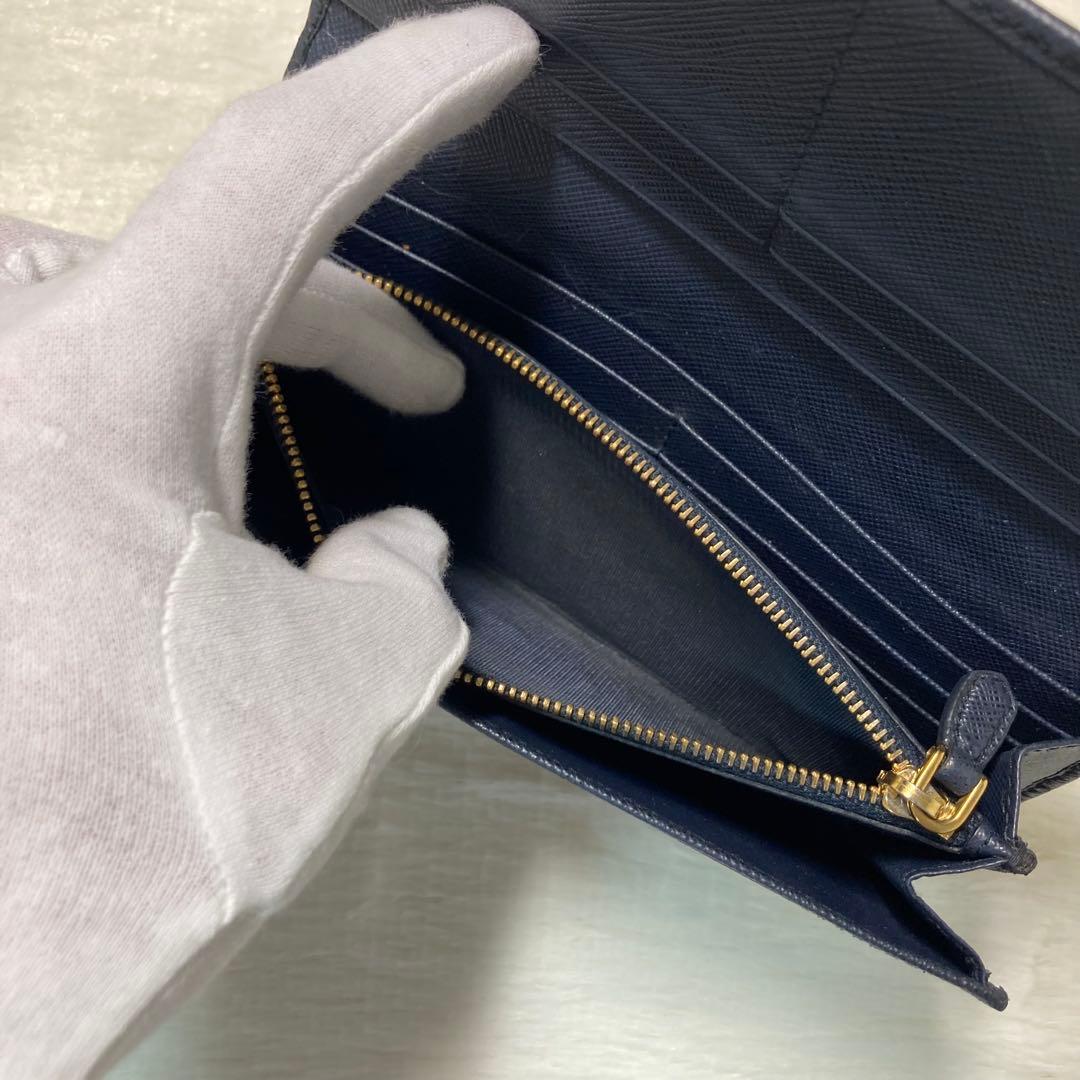 本日限定価格 PRADA プラダ　長財布　紺　パスケース　箱　付属品　二つ折り